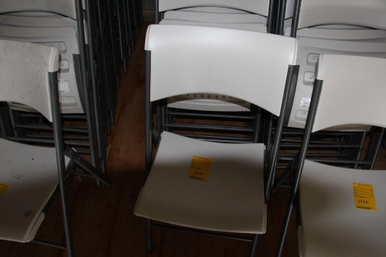 (20) Lifetime poly folding chairs