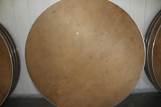 (4) 6' diameter wooden tables