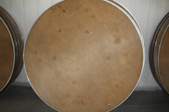 (4) 6' diameter wooden tables