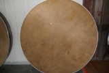 (4) 6' diameter wooden tables