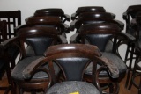 (7)Gar products wooden revolving bar stools