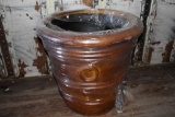 Mexican styled clay flower pot