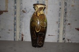 Mexican styled clay flower vase
