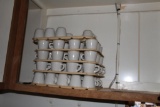 Coffee cups, plates, bowls , coffee pots and all other cabinet items