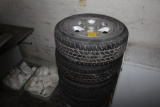 (5) Douglas 215/70R14 tires and rims