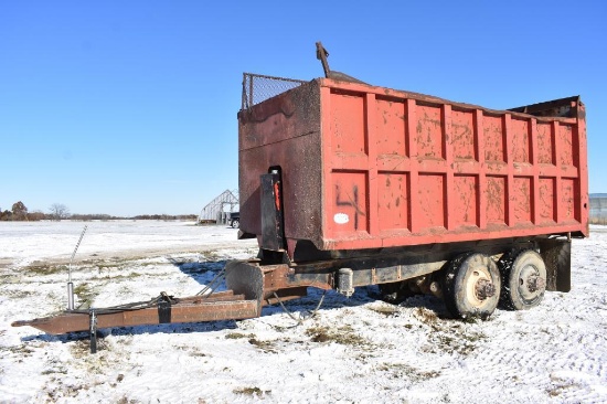 Shop built silage trailer w/Heil 18' steel box