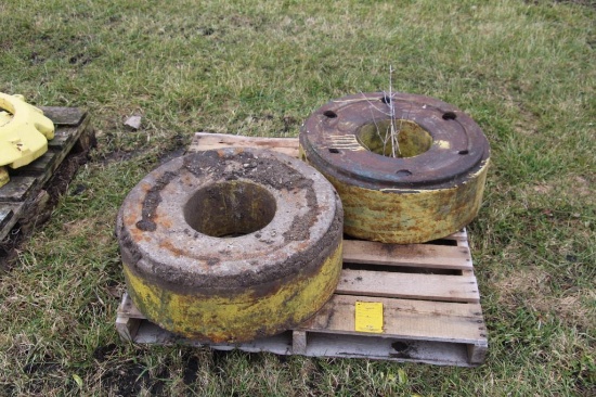 (2) John Deere 1,500 lb. rear wheel weights