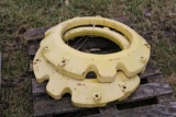 (2) John Deere 165 lb. rear wheel weights