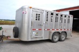 2001 Wilson Super Star 16' aluminum livestock trailer