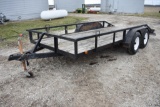1985 A-A Welding 16' flatbed trailer