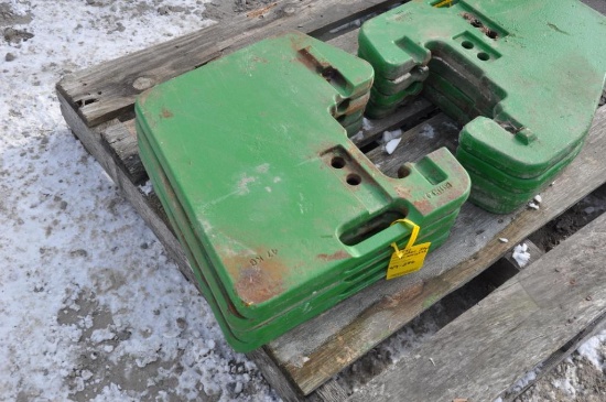 (4) John Deere suitcase weights