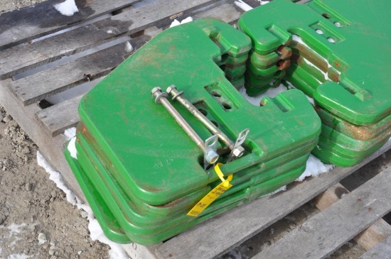 (6) John Deere suitcase weights