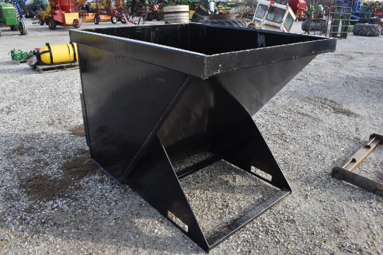 4' x 5' skid loader-mounted trash or metal bin