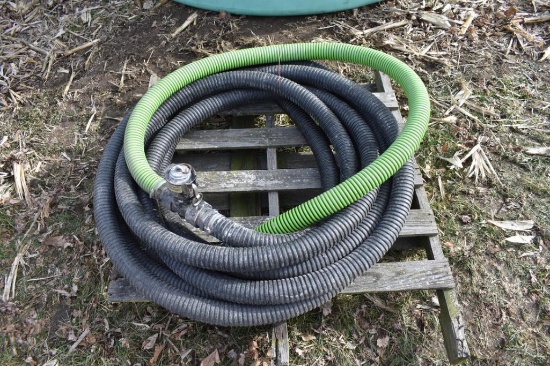 Assortment of 2" hose and plumbing