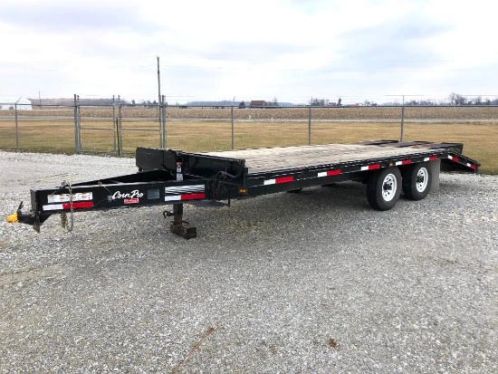 2015 CornPro 20' deckover flatbed trailer