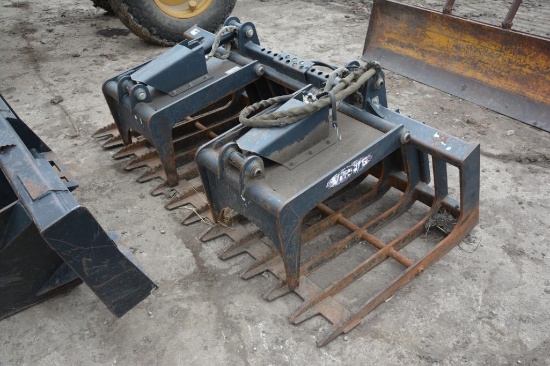 Virnig 79" hyd. skid steer brush grapple bucket