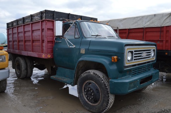 1977 Chevy C60 single axle grain truck