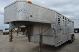 2002 Wilson 7'x 20' gooseneck aluminum livestock trailer