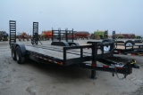 2004 Maxwell 18' tandem axle bumper hitch flatbed trailer with 2' dovetail