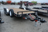 2018 H&H tandem axle bumper hitch flatbed trailer