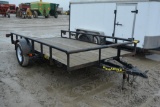 DooLittle 8212 bumper hitch flatbed single axle trailer