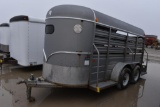 2003 WW bumper hitch tandem axle livestock trailer