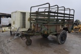 single axle Army trailer