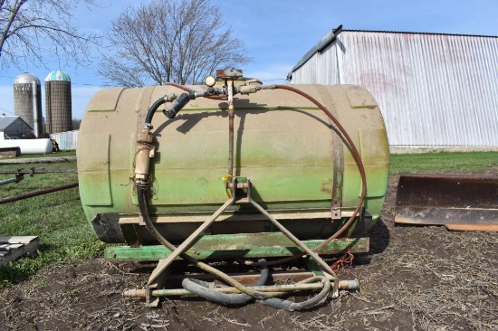 300 gal. poly tank w/ brackets and 3-pt. caddy