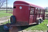 1990 Kiefer 16' bumper hitch livestock trailer