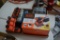 Flat of 2 cycle oil & Black and Decker palm sander