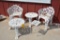 Wrought iron (5) piece patio set