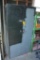 Metal 2 door shop cabinet and contents