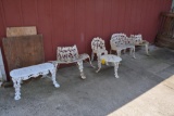 Wrought iron (5) piece patio set