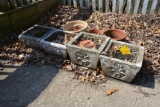 (4) Concrete planter boxes