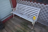 Wrought iron park bench