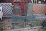 (2) metal patio chairs