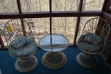 Wicker (3) piece patio set