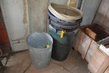 (4) trash cans