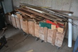 (4) rolling wood boxes and kindling