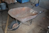 Metal wheel barrow