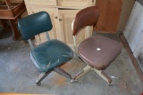 (2) rolling office chairs