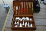 Oneida flatware set in case