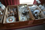 (3) boxes of brass items, & misc. kitchen items