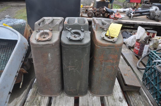 (3) U.S. Army Jerry cans
