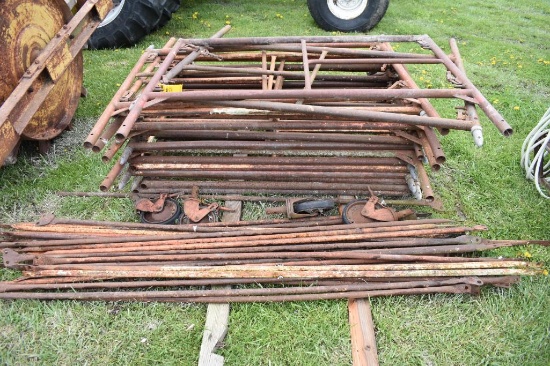 Scaffolding- 16 ends or 8 sections, one money w/photo'd braces and rollers