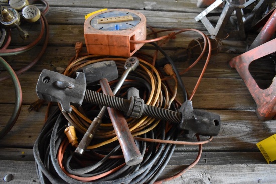 Extension cords, ratchets, rubber hammers etc.