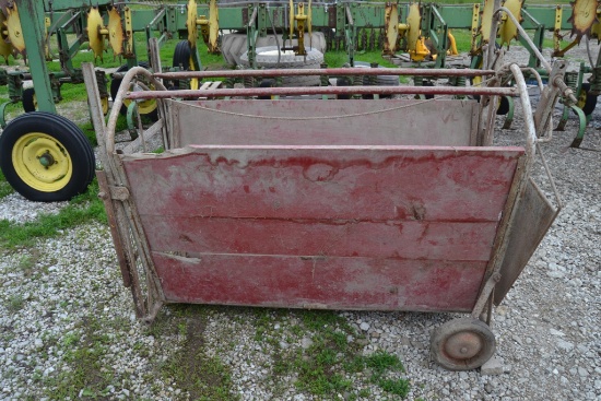 Older hog chute on wheels