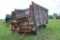 (2) Older silage wagons on running gear