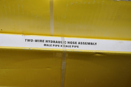 (4) new 3/8" hyd. hose assemblies