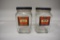 (2) Standard Motor Products glass screw jars